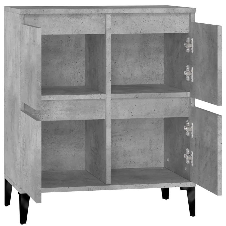 Buffet Gris béton 60x35x70 cm Bois d'ingénierie - 8
