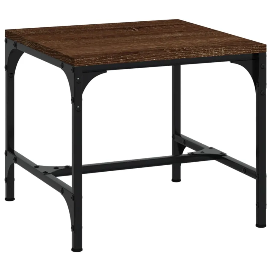 Table d'appoint Chêne marron 40x40x35 cm Bois d'ingénierie - 2
