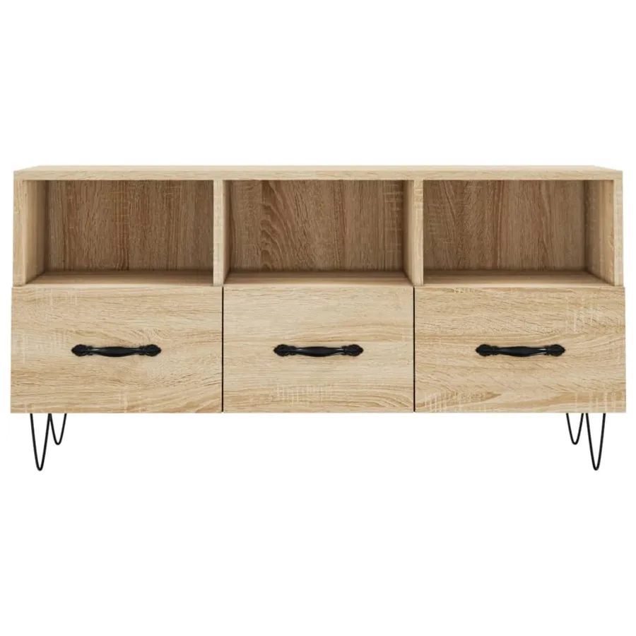 Meuble TV chêne sonoma 102x36x50 cm bois d'ingénierie - 5