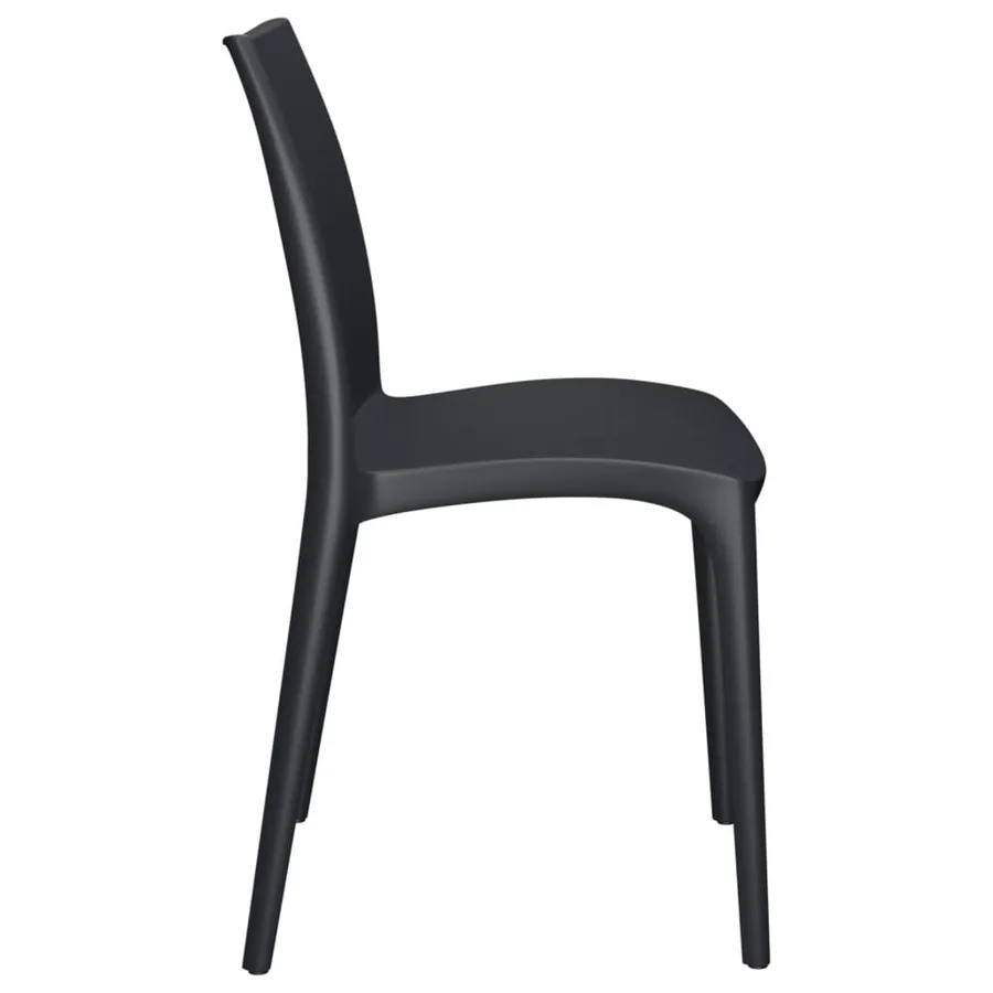 Chaises de jardin lot de 2 anthracite 50x46x80 cm polypropylène - 5
