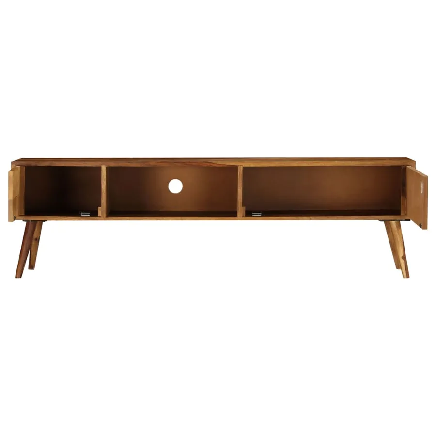 Meuble TV 140x30x40 cm bois massif - 3