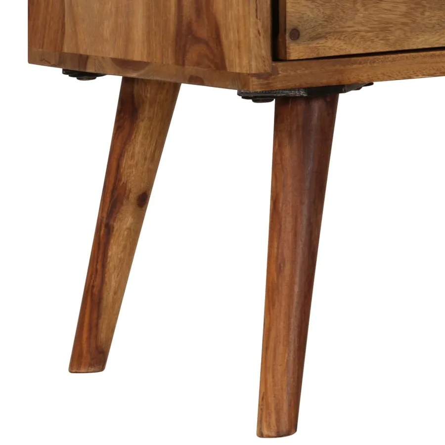 Meuble TV 140x30x40 cm bois massif - 9