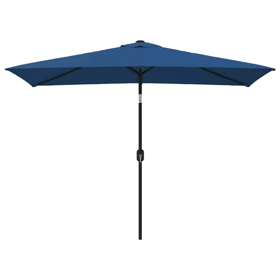 Parasol d'extérieur avec poteau en métal 300x200 cm Azuré - 2