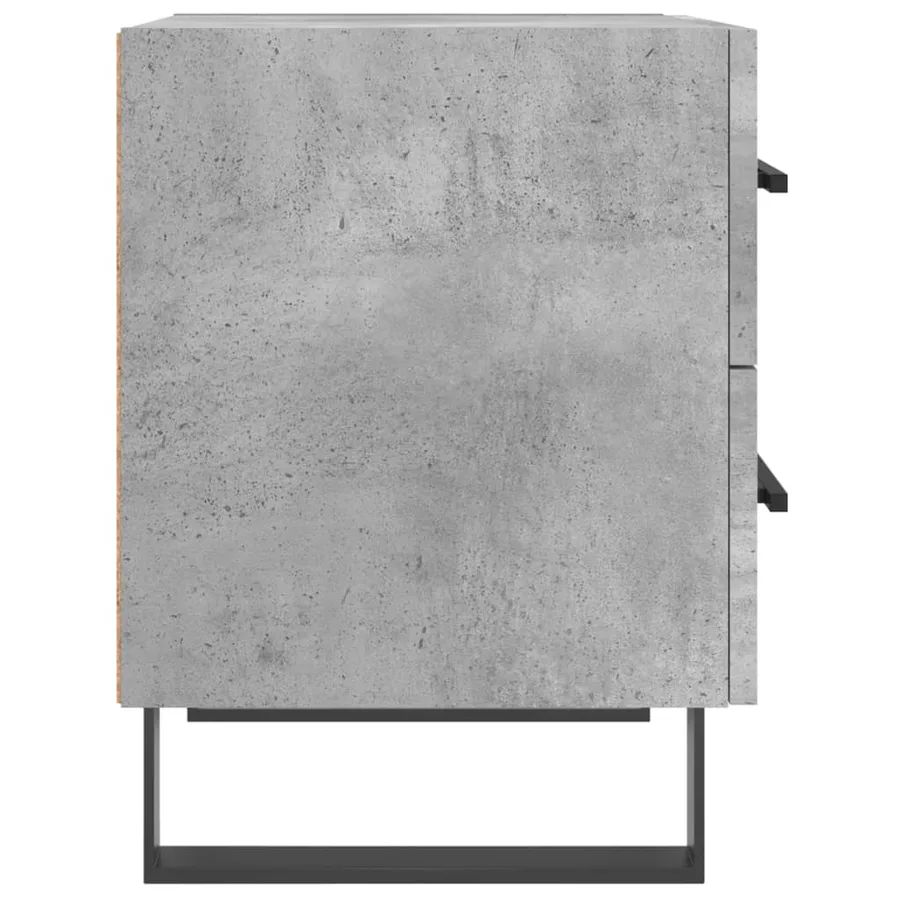 Table de chevet gris béton 40x35x47,5 cm bois d’ingénierie - 7