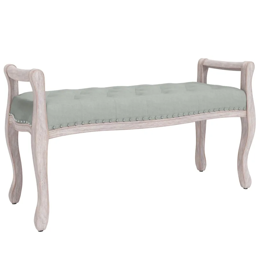 Banc Gris clair 110x45x60 cm Velours - 2