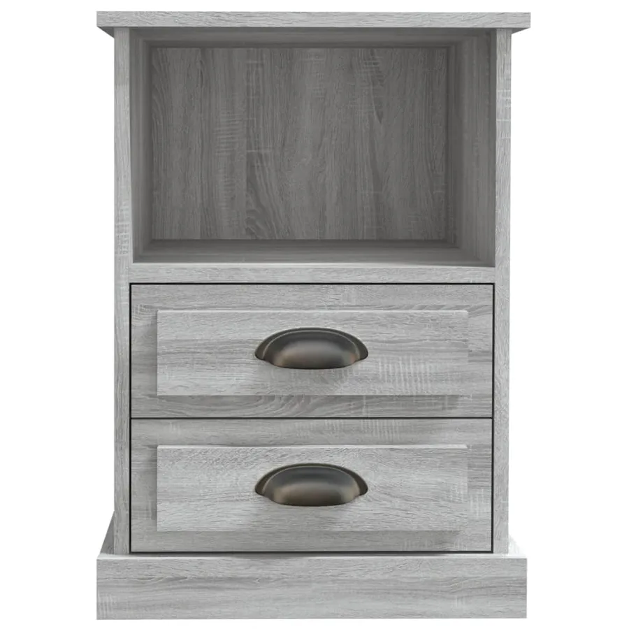 Tables de chevet 2 pcs sonoma gris 43x36x60 cm - 7