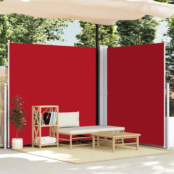 Auvent latéral rétractable Rouge 220x600 cm