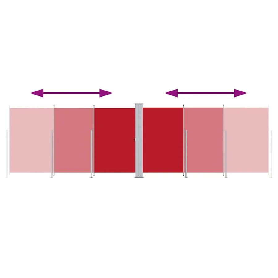 Auvent latéral rétractable Rouge 220x600 cm - 3