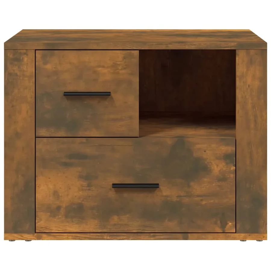 Table de chevet Chêne fumé 60x36x45 cm Bois d'ingénierie - 6