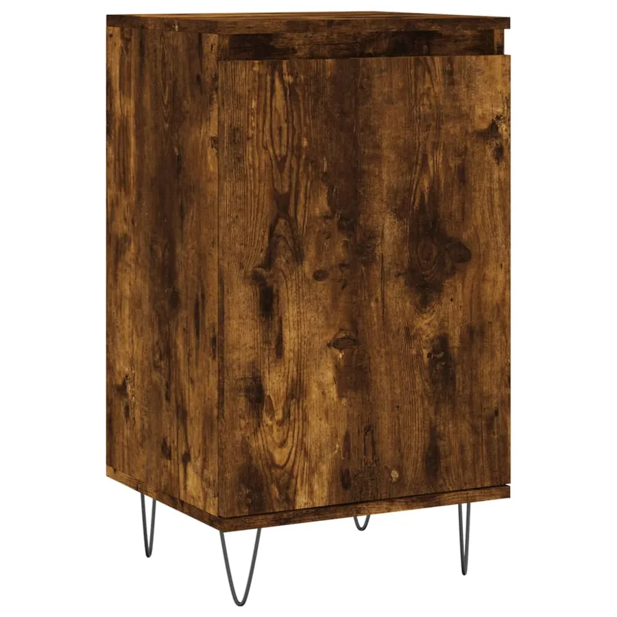 Buffet chêne fumé 40x35x70 cm bois d'ingénierie - 2