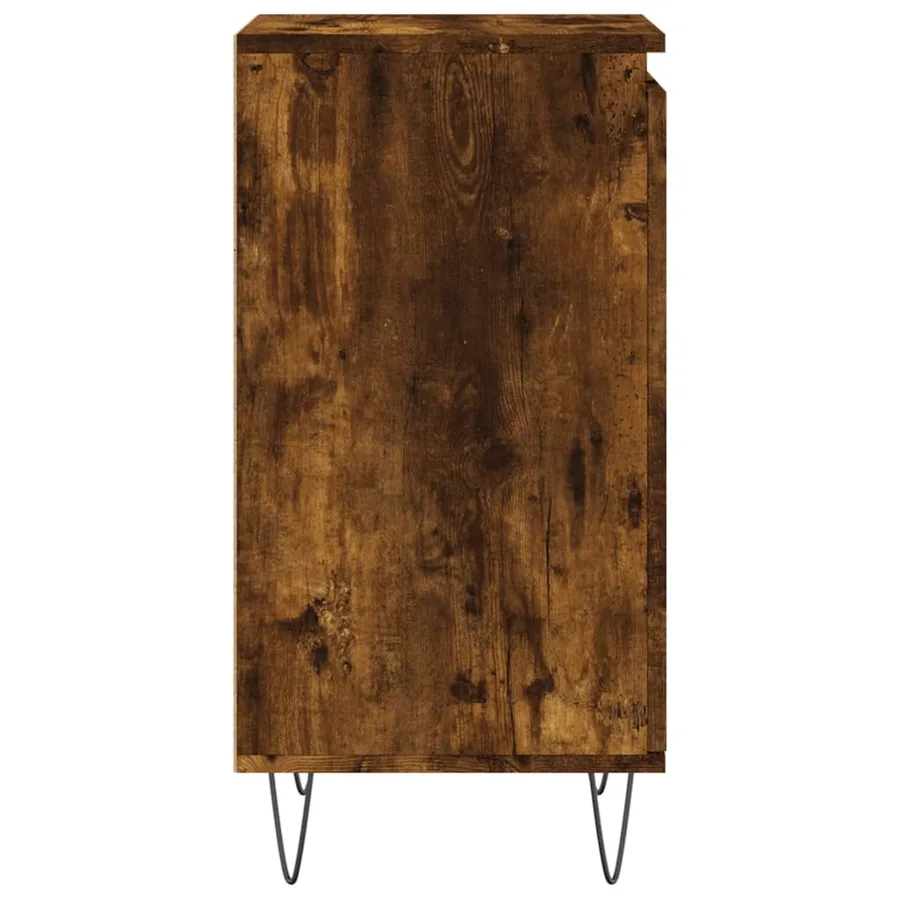 Buffet chêne fumé 40x35x70 cm bois d'ingénierie - 7