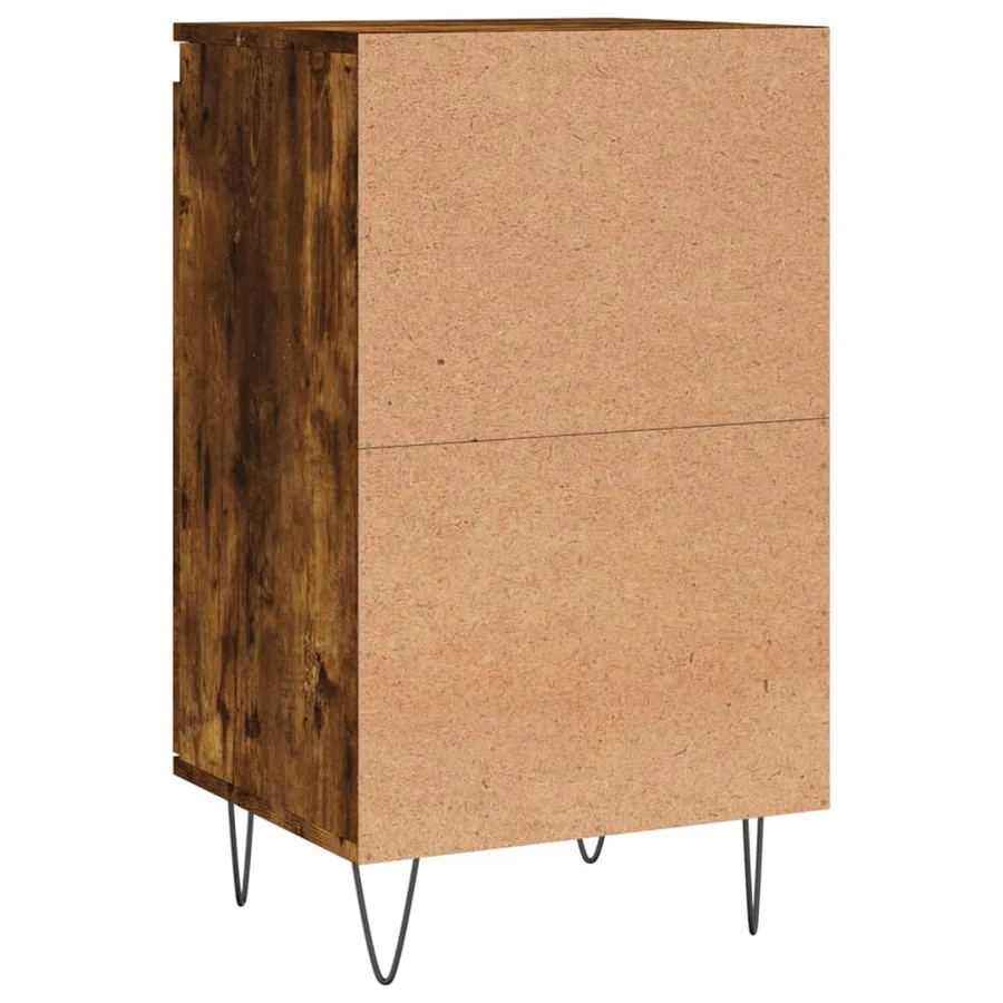 Buffet chêne fumé 40x35x70 cm bois d'ingénierie - 8