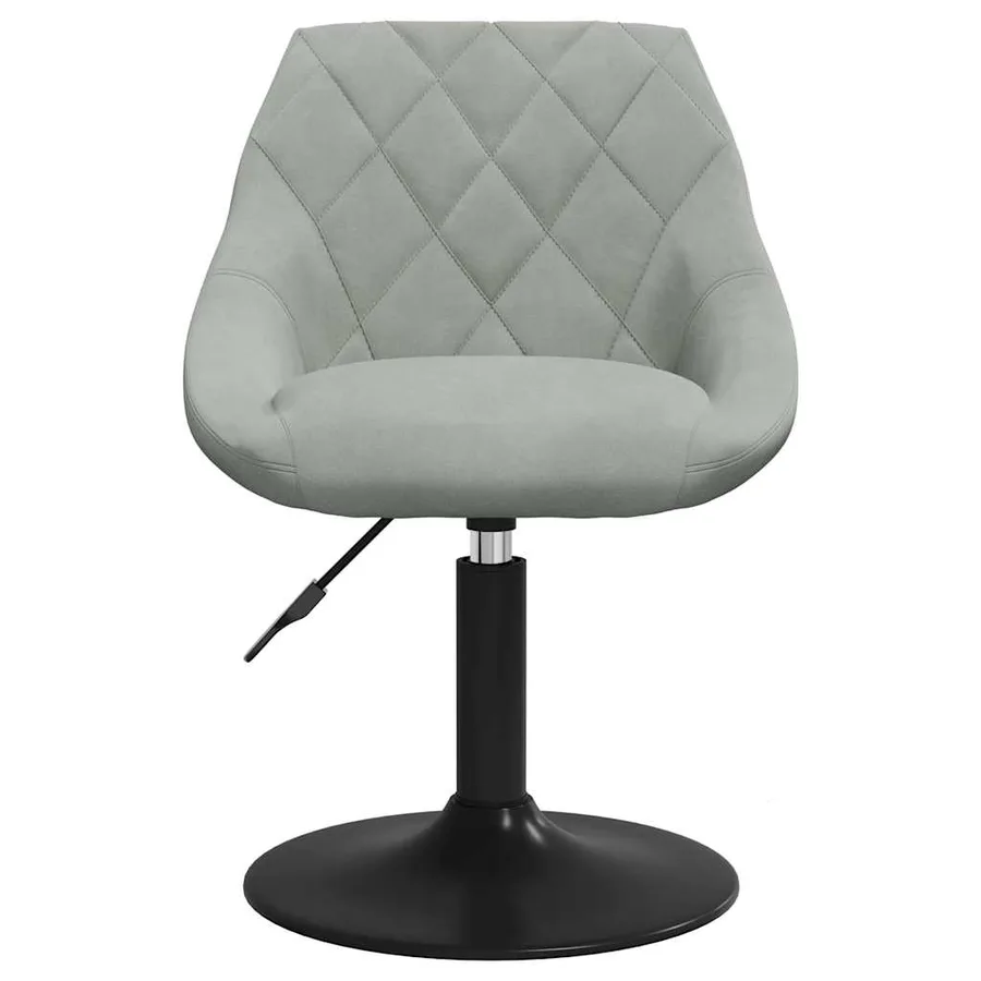 Chaises pivotantes à manger lot de 4 gris clair velours - 4