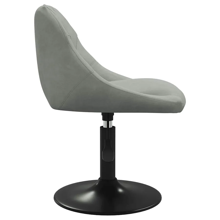Chaises pivotantes à manger lot de 4 gris clair velours - 6