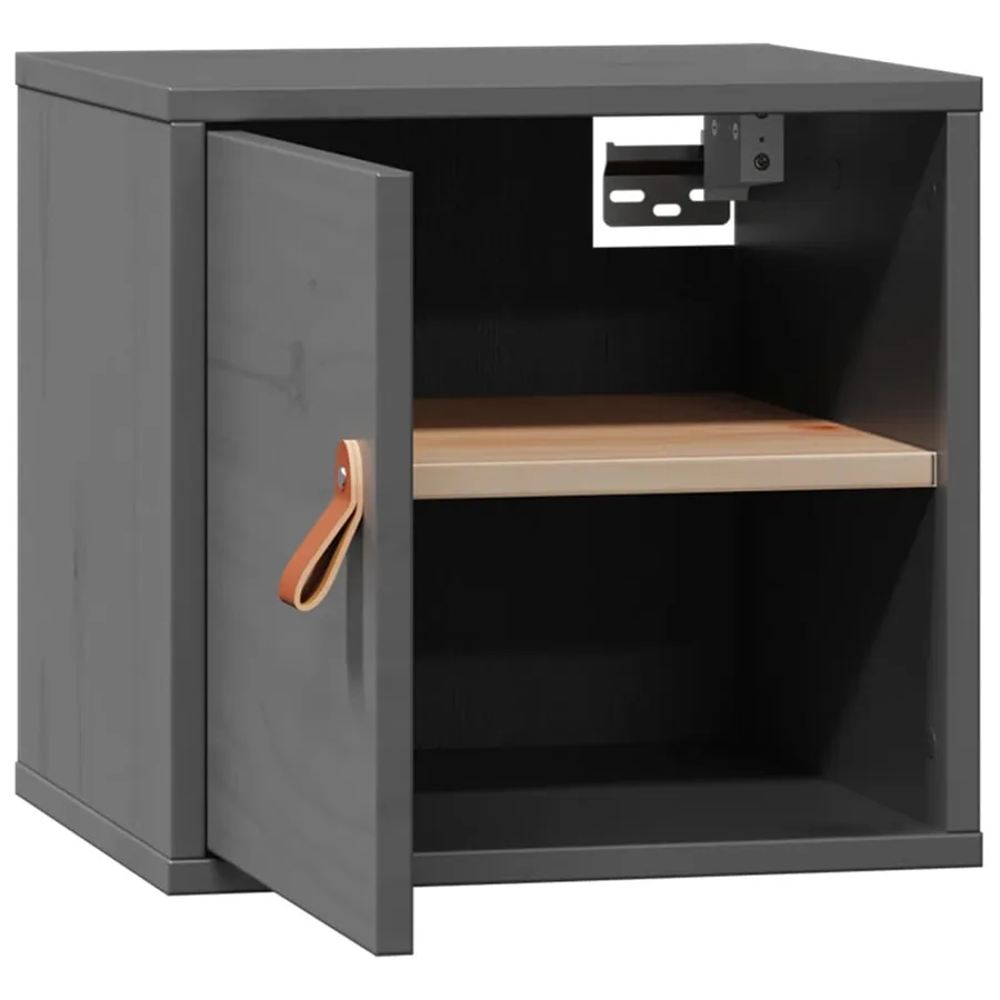 Armoire murale Gris 31,5x30x30 cm Bois de pin massif - 6