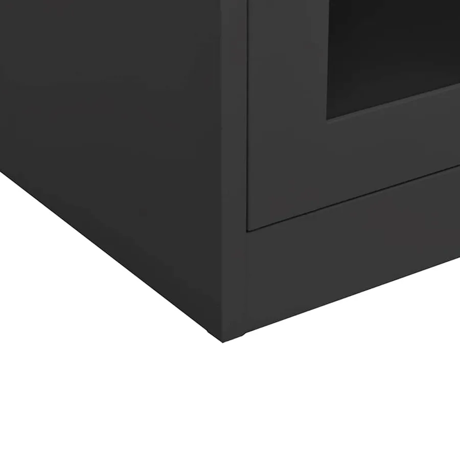 Armoire de bureau Anthracite 90x40x105 cm Acier - 7