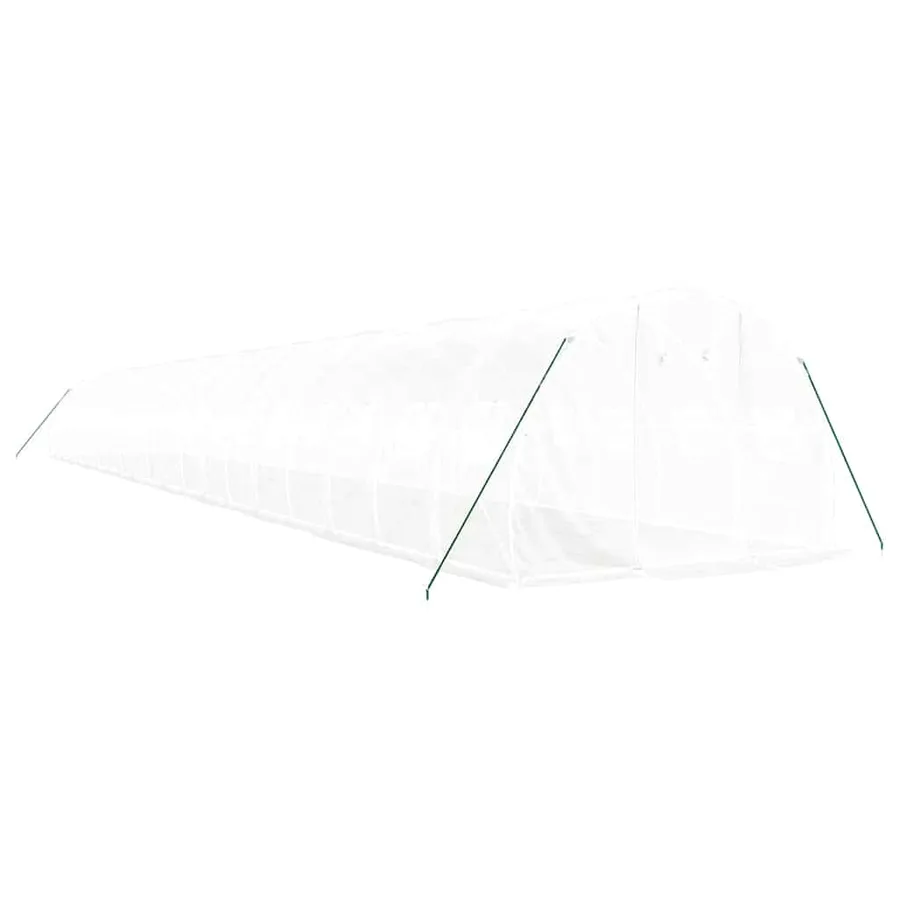 Serre avec cadre en acier blanc 60 m² 20x3x2 m - 3