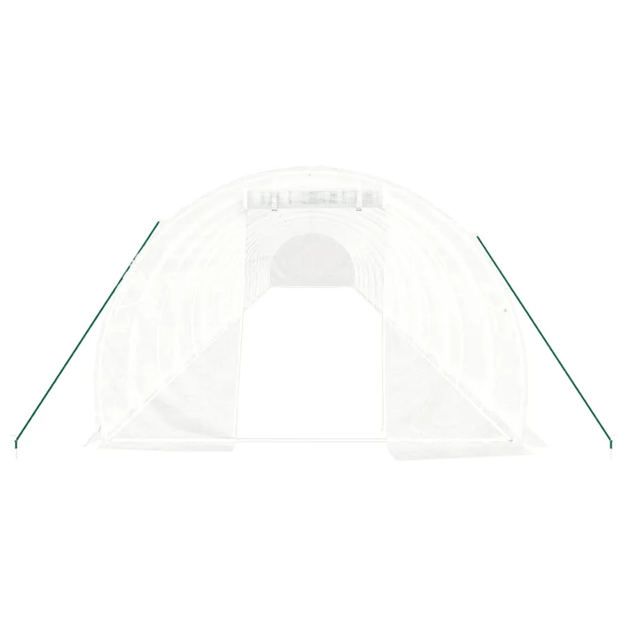 Serre avec cadre en acier blanc 60 m² 20x3x2 m - 4