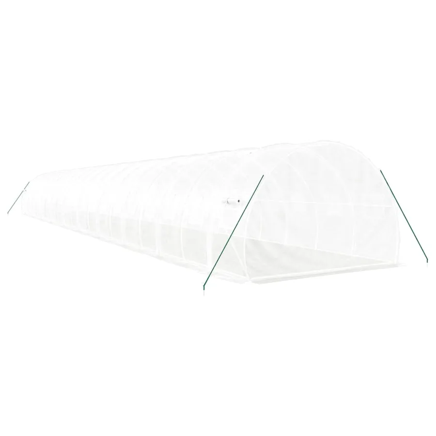 Serre avec cadre en acier blanc 60 m² 20x3x2 m - 6