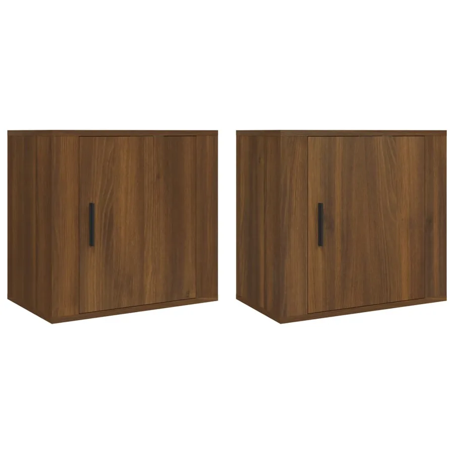 Tables de chevet murales 2 pcs Chêne marron 50x30x47 cm - 2