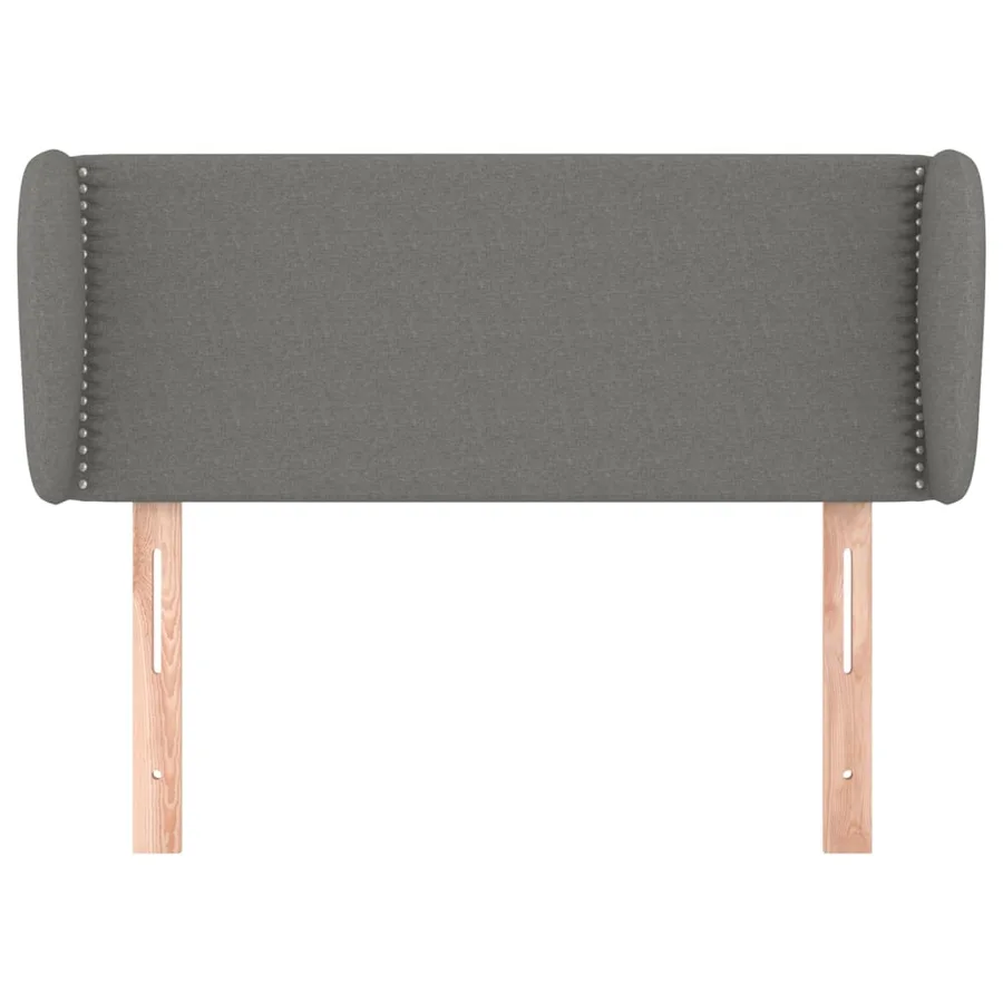 Tête de lit avec oreilles Gris foncé 103x23x78/88 cm Tissu - 3