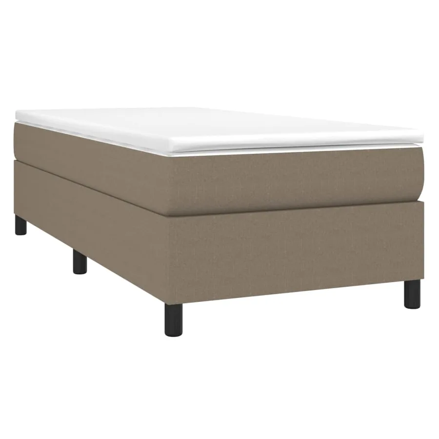 Sommier à lattes de lit avec matelas Taupe 90x200 cm Tissu - 3