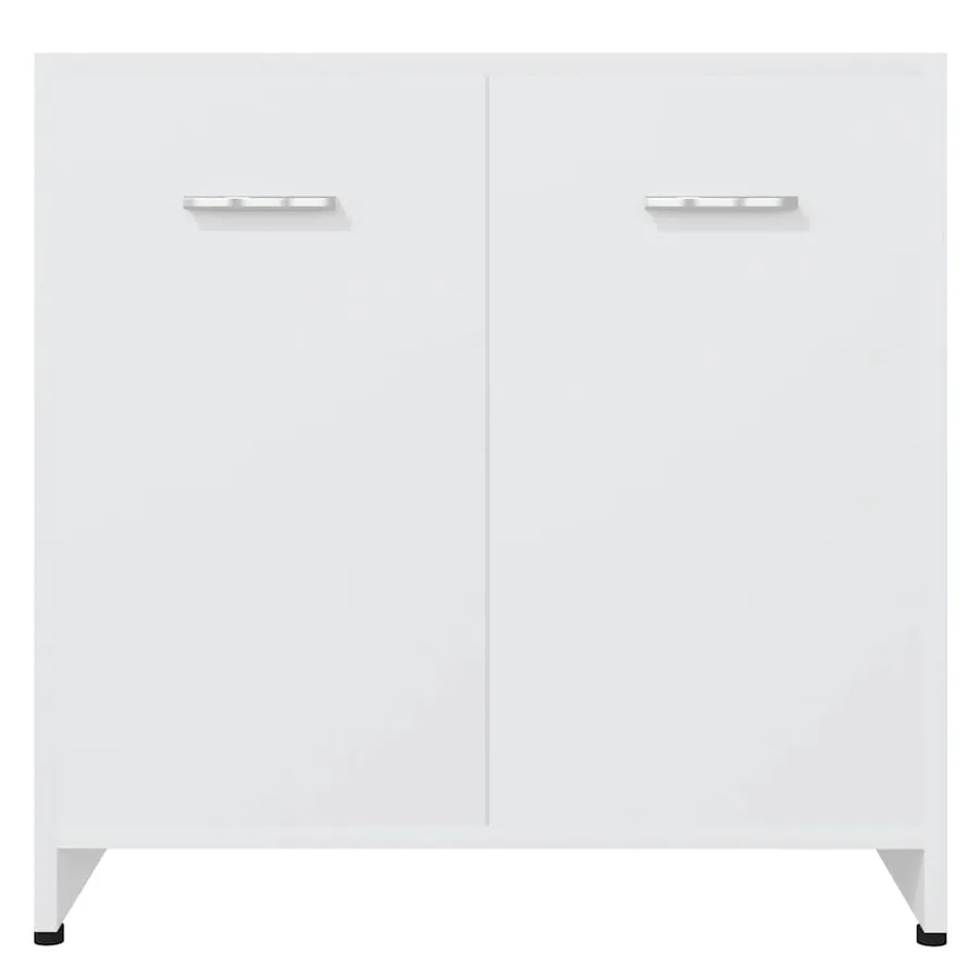 Armoire de salle de bain Blanc 60x33x61 cm Bois d'ingénierie - 5