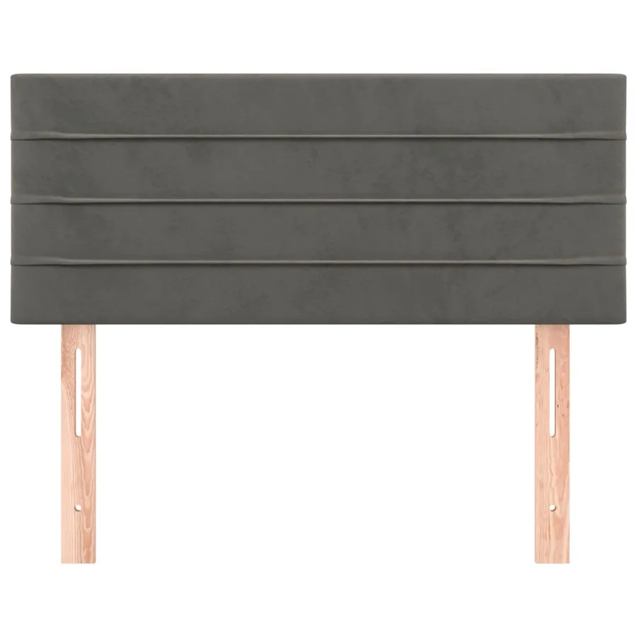 Tête de lit Gris foncé 100x5x78/88 cm Velours - 3