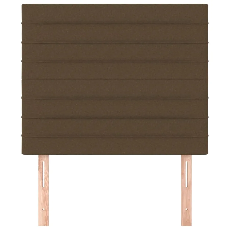 Tête de lit marron foncé 100x5x118/128 cm Tissu - 3