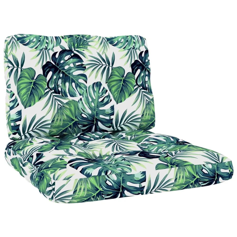 Chaise de jardin et coussins motif feuilles Pin imprégné - 4