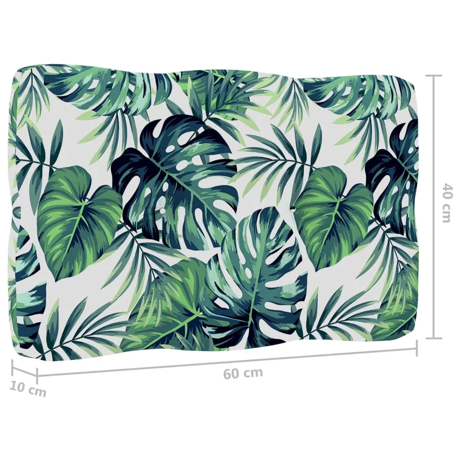 Chaise de jardin et coussins motif feuilles Pin imprégné - 5