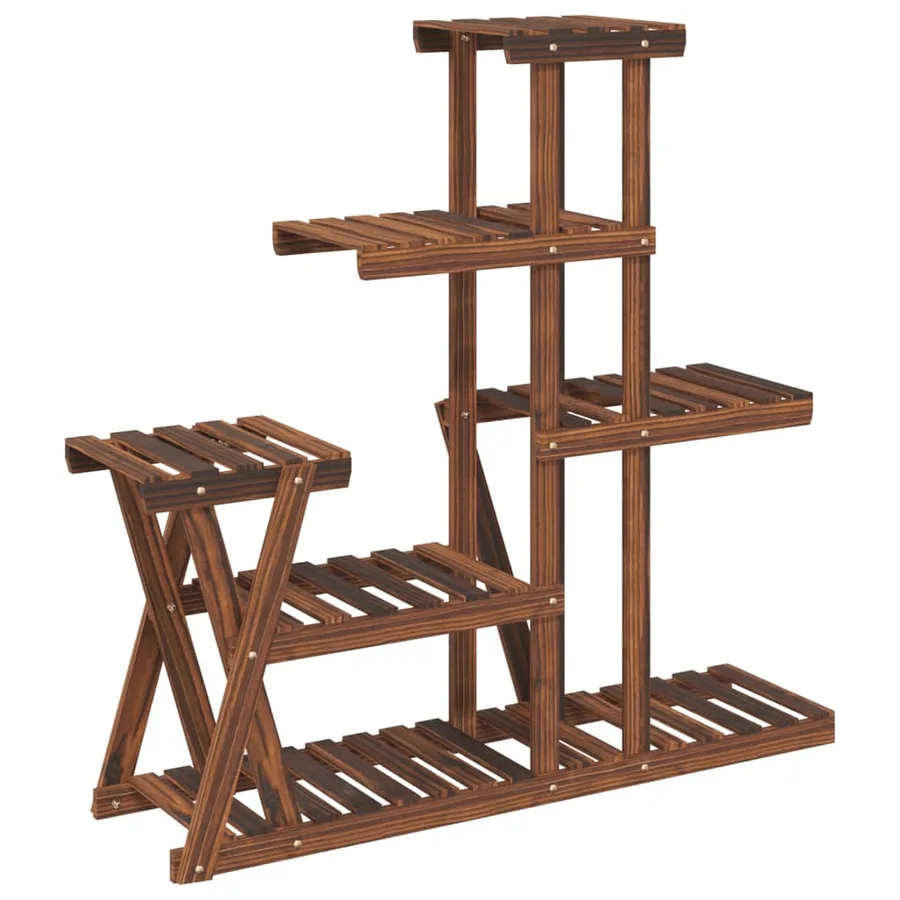Support à fleurs 95x25x96 cm bois massif de sapin - 6