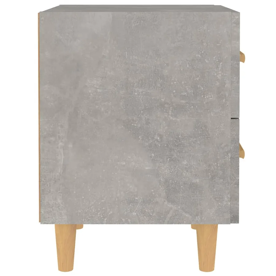 Table de chevet Gris béton 40x35x47,5 cm - 4