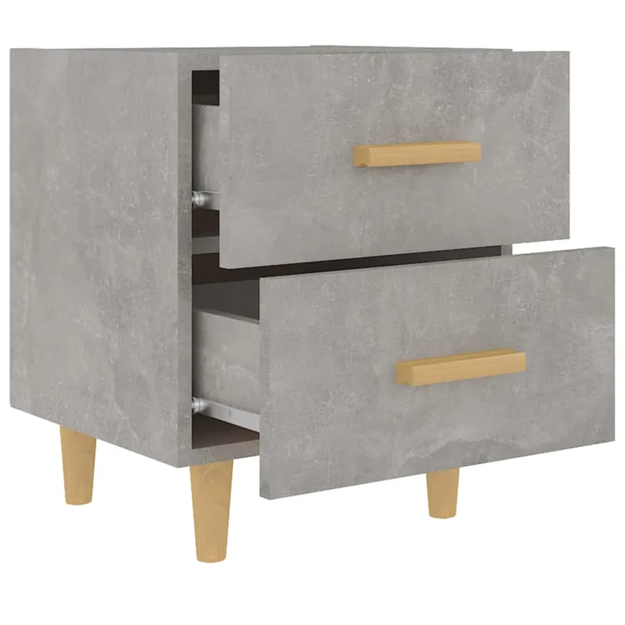 Table de chevet Gris béton 40x35x47,5 cm - 5