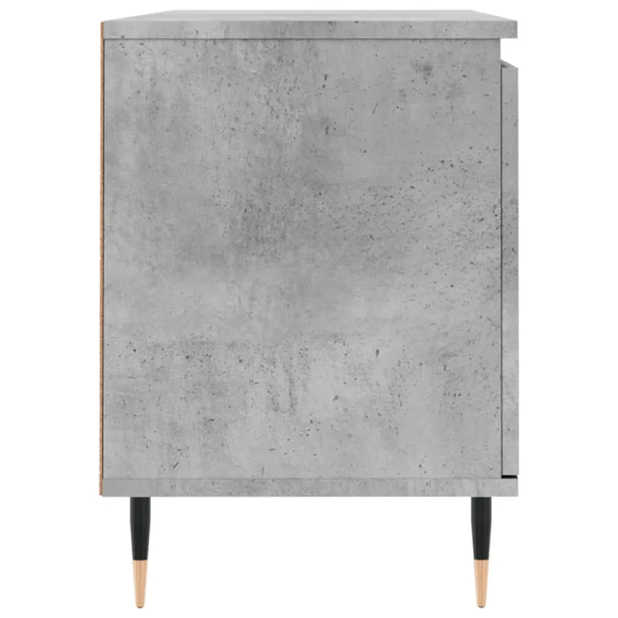 Meuble TV gris béton 104x35x50 cm bois d'ingénierie - 7