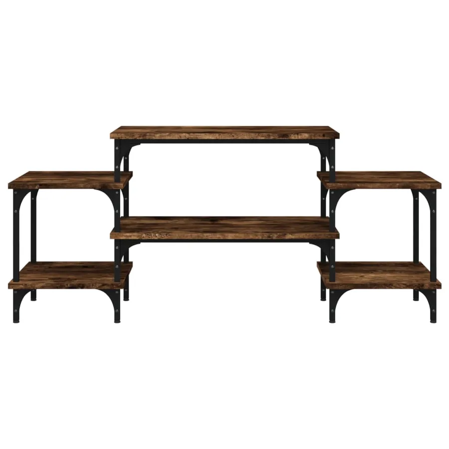 Meuble TV Chêne fumé 117x35x52 cm Bois d'ingénierie - 5