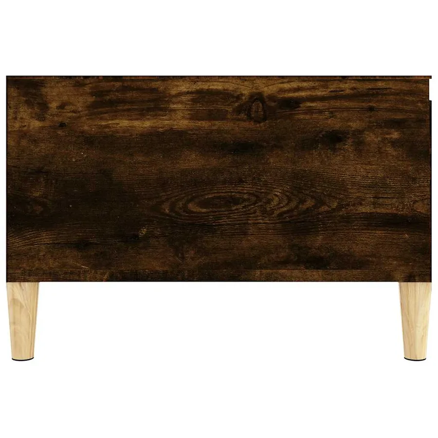 Table basse chêne fumé 55x55x36,5 cm bois d'ingénierie - 8