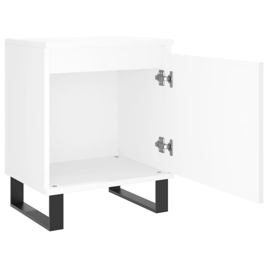 Tables de chevet 2 pcs blanc 40x30x50 cm bois d'ingénierie - 6