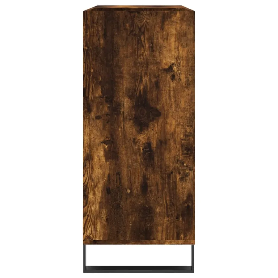 Armoire à disques chêne fumé 84,5x38x89 cm bois d'ingénierie - 5