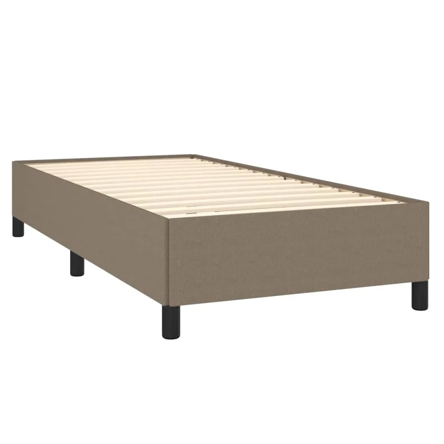 Sommier à lattes de lit avec matelas Taupe 90x200 cm Tissu - 4