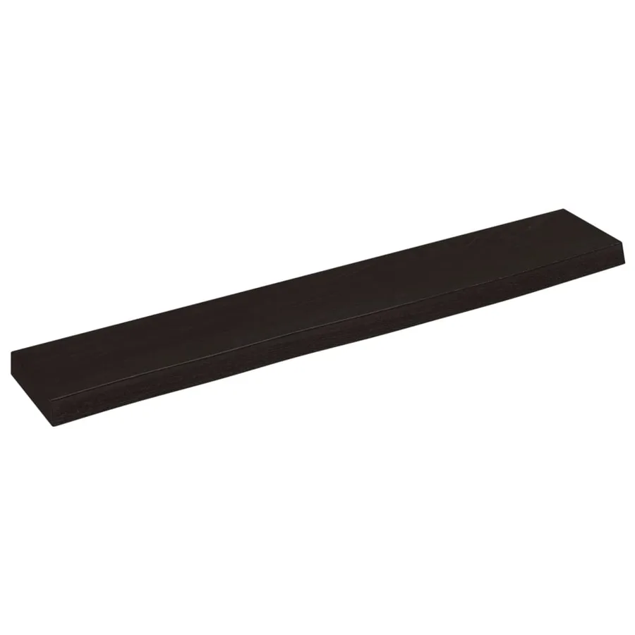 Étagère murale marron foncé 60x10x2 cm bois chêne massif traité - 2