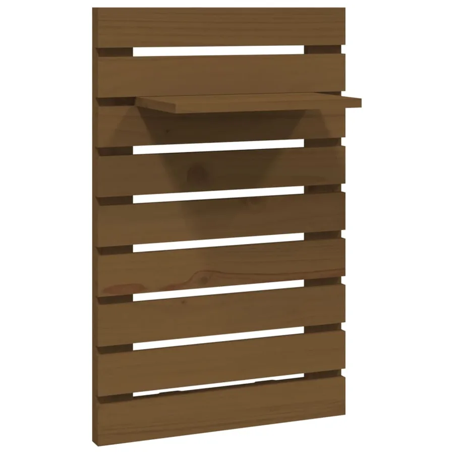 Étagères de chevet murales 2 pcs Marron miel Bois de pin massif - 5