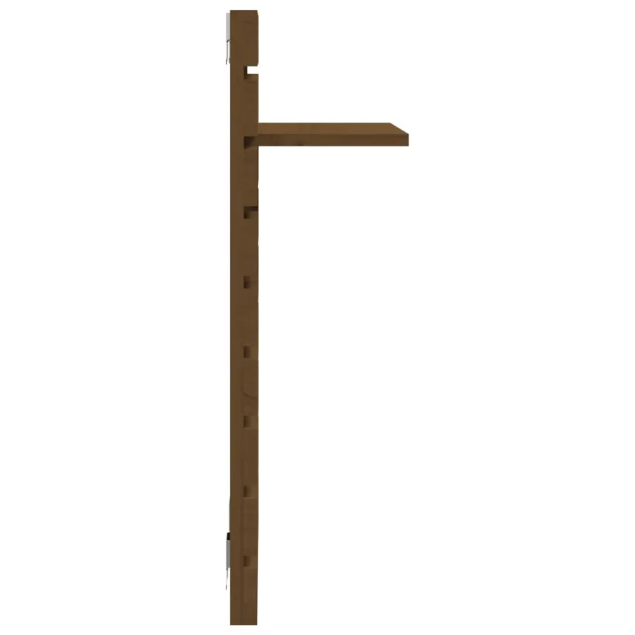 Étagères de chevet murales 2 pcs Marron miel Bois de pin massif - 7