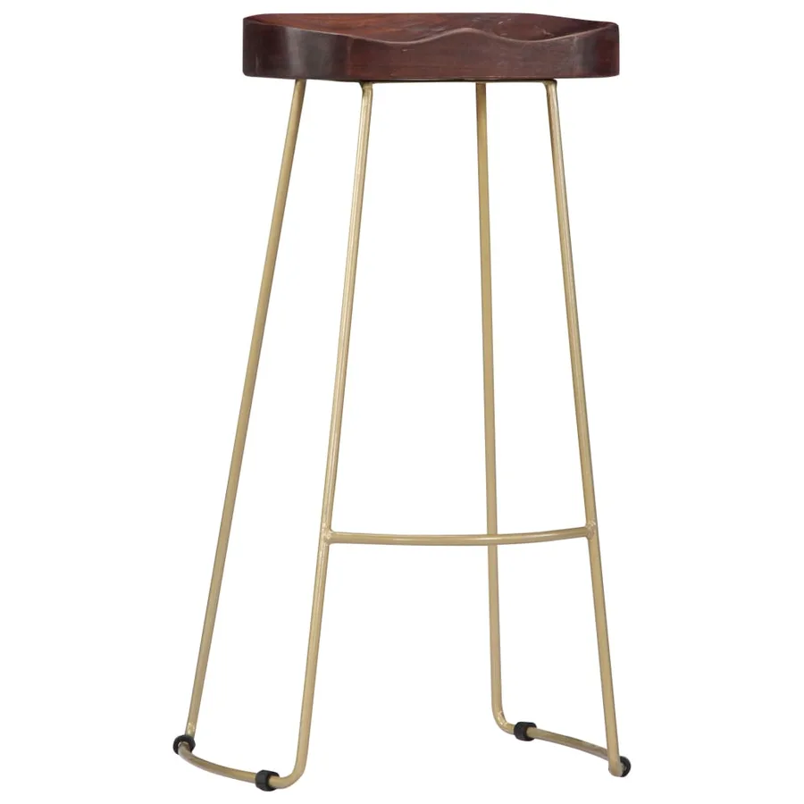 Tabourets de bar Gavin lot de 2 bois de manguier massif - 2