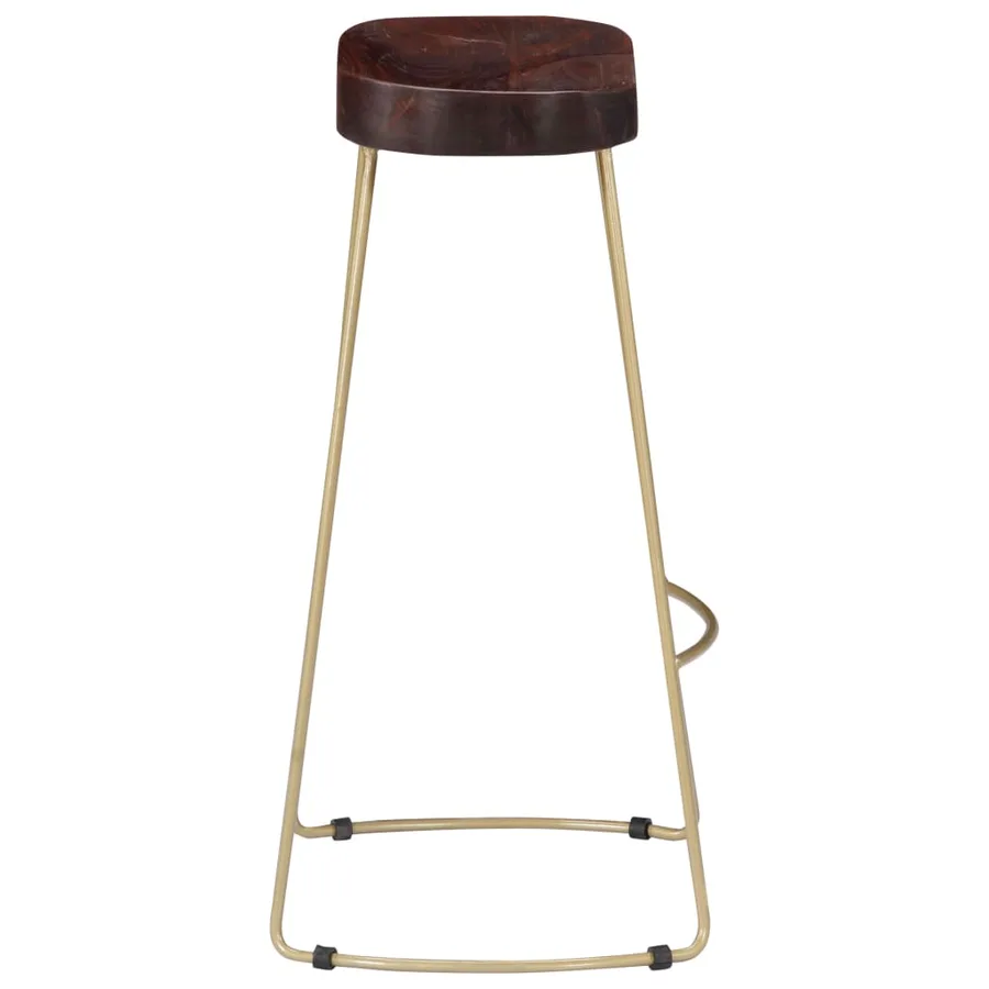 Tabourets de bar Gavin lot de 2 bois de manguier massif - 5