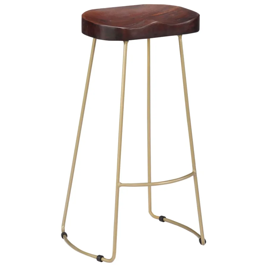 Tabourets de bar Gavin lot de 2 bois de manguier massif - 9