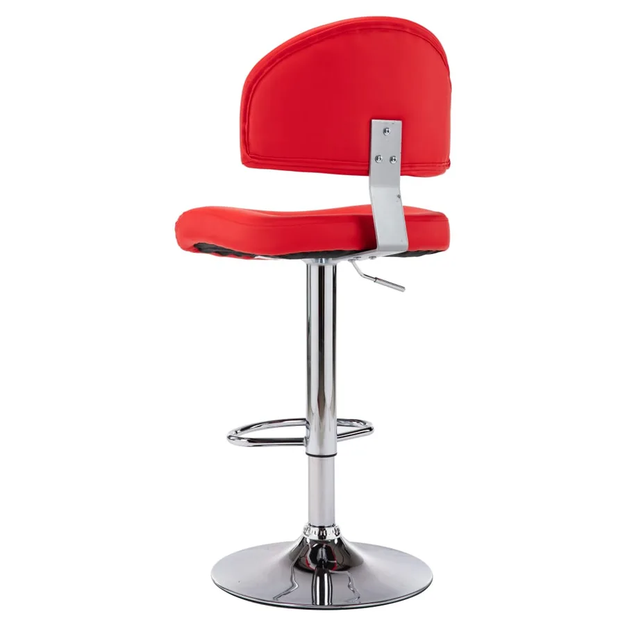 Tabouret de bar Rouge Similicuir - 3