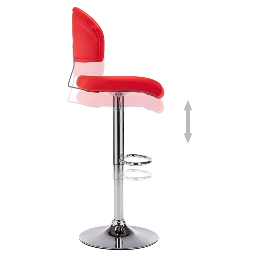 Tabouret de bar Rouge Similicuir - 5