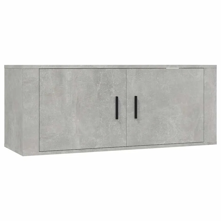 Ensemble de meubles TV 2 pcs gris béton bois d'ingénierie - 4
