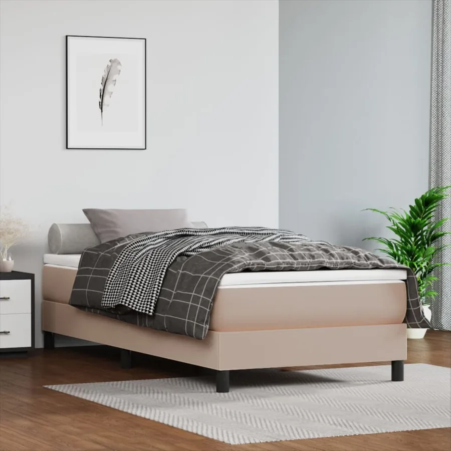 Matelas de lit à ressorts ensachés fermeté moyenne Cappuccino 80x200x20 cm